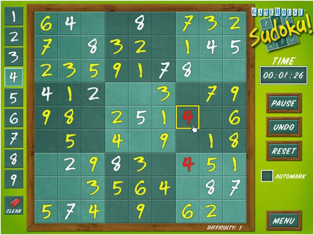Gamehouse Sudoku Screenshot 4